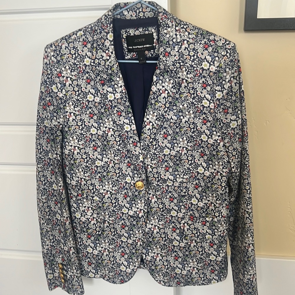 J Crew Liberty schoolboy cotton blazer